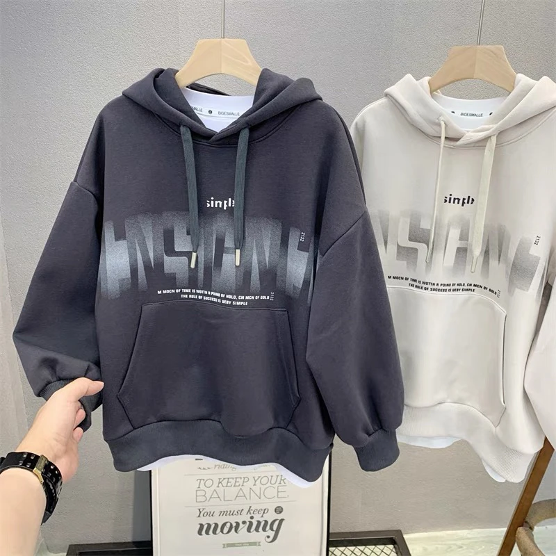 8223儿童秋款中大童韩版连帽卫衣男女童套头衫