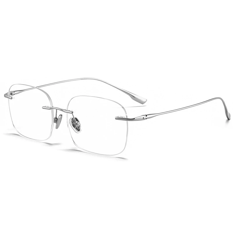 时尚超轻无边框钛架防蓝光男女同款