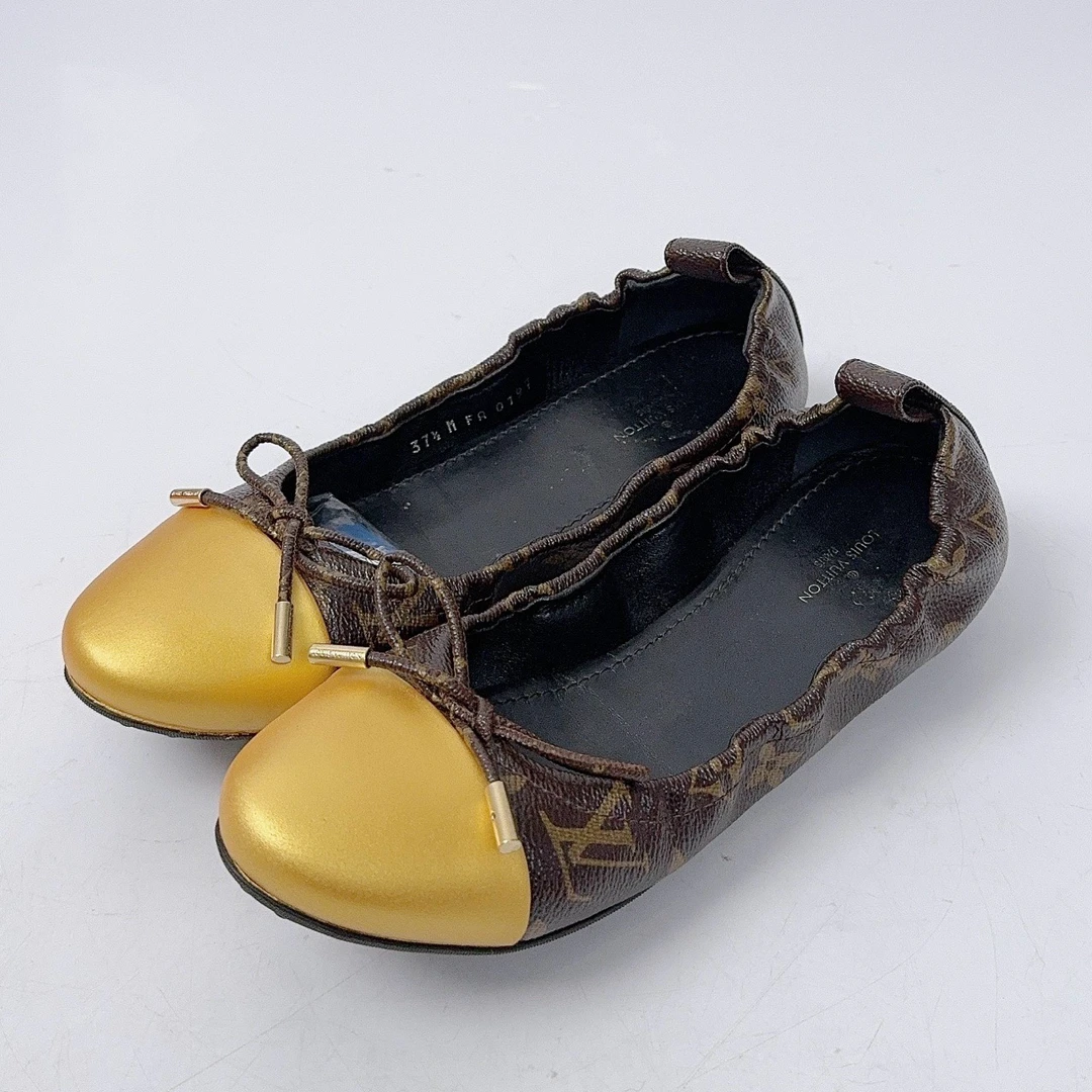 99新 LV 37.5码/LV/路易威登 老花豆豆鞋/98新/jm07473