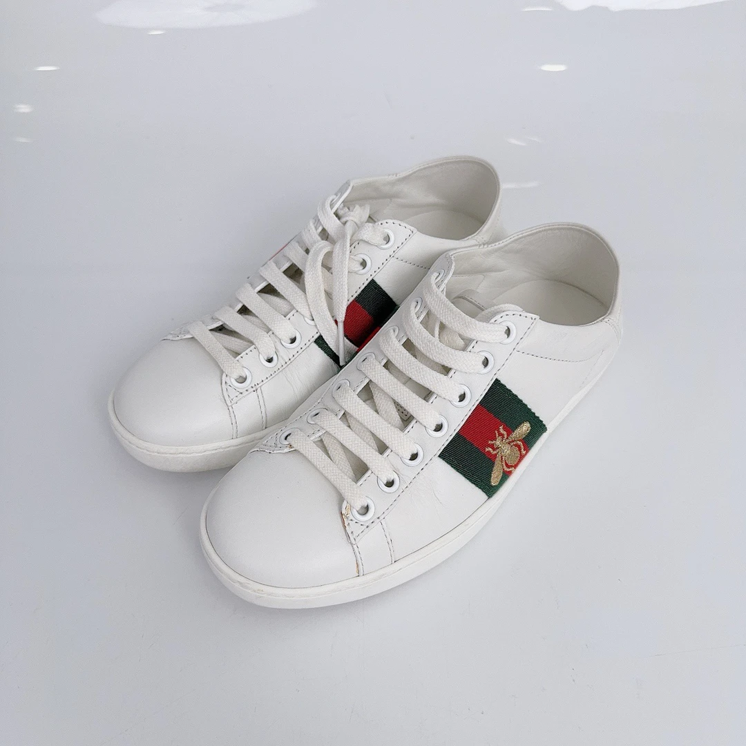 35码/Gucci/古驰 小白鞋/98新/jm09213
