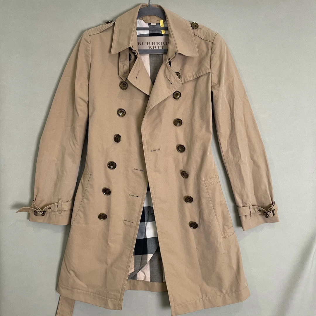 99新 BURBERRY/博柏利 Uk6码/经典色风衣/jm06500