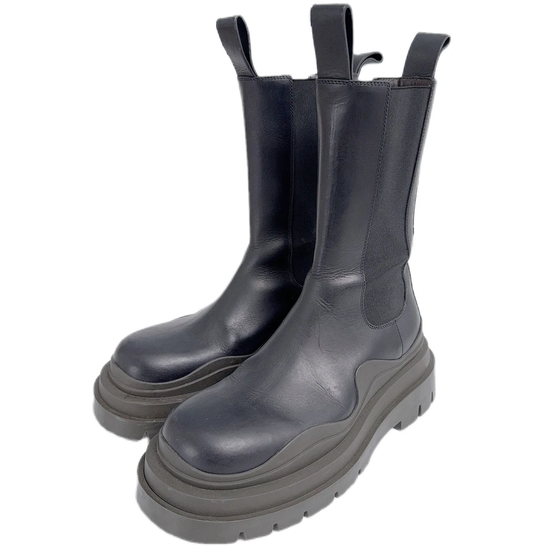 95新 BOTTEGA VENETA/葆蝶家 36码/BV 厚底靴/98新/jm09383