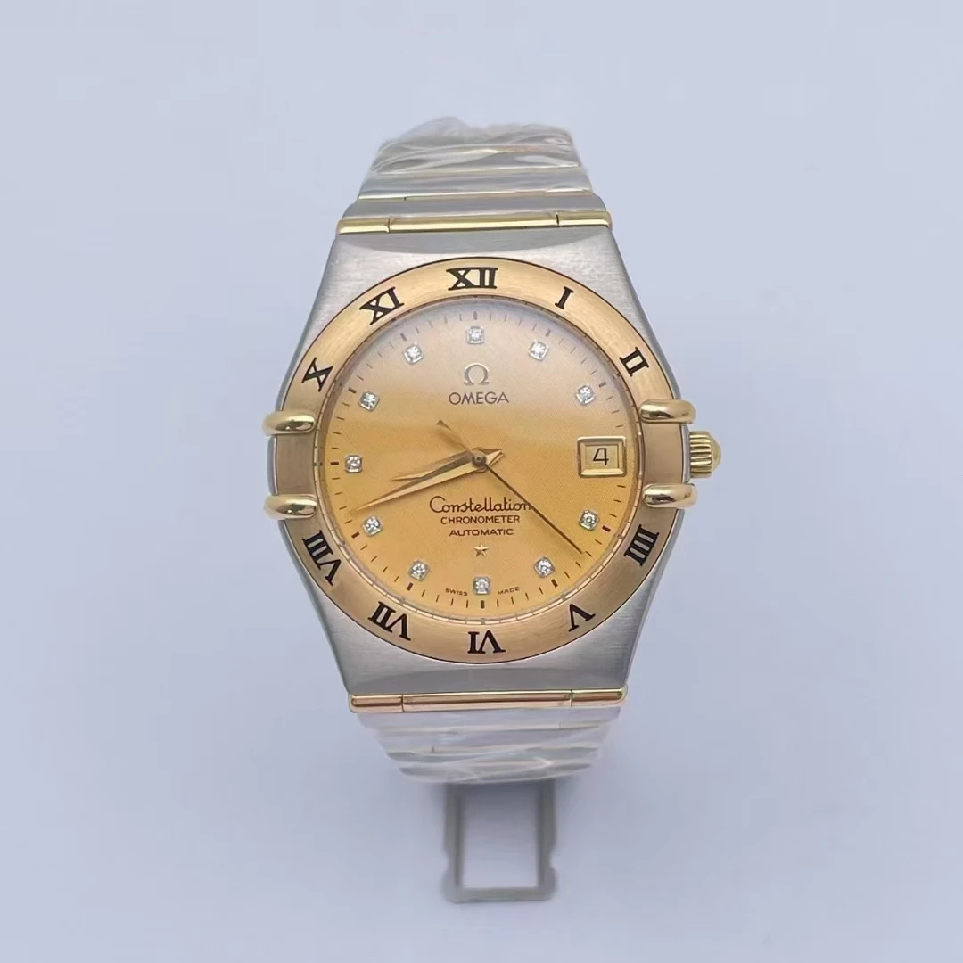 95新 欧米茄 星座/单表/刻度镶钻/36mm/1202.15.00