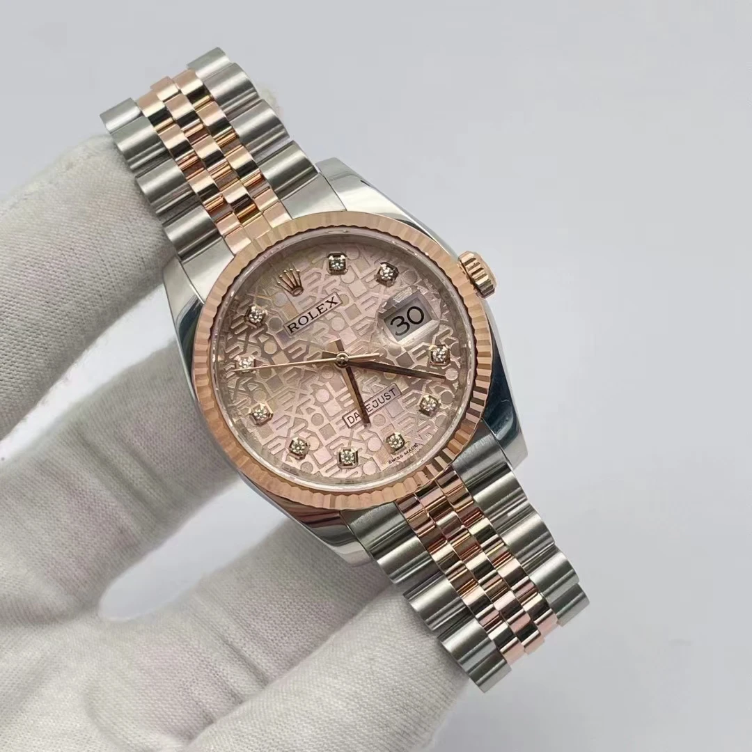 95新 Rolex/劳力士 日志型/36表径/18k玫瑰金/全套少卡/116231