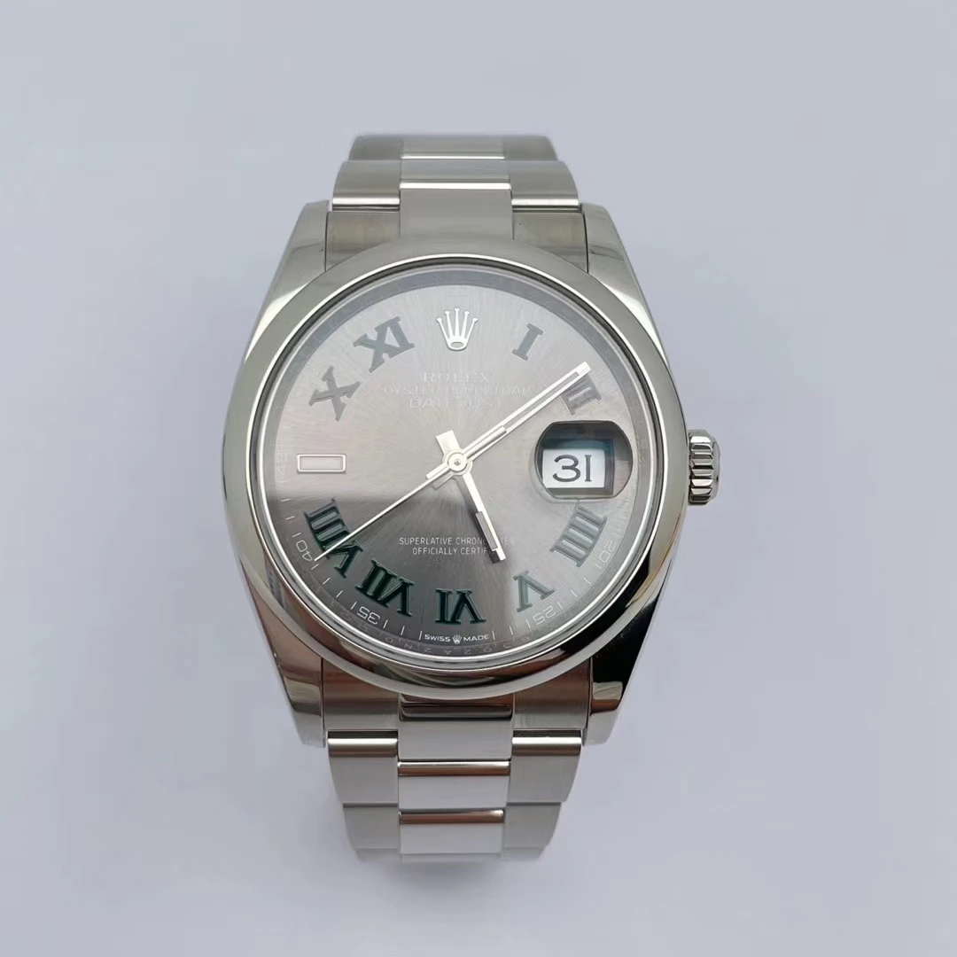 99新 Rolex/劳力士 劳力士m126200绿罗/36mm/23卡全套/绿罗马时标