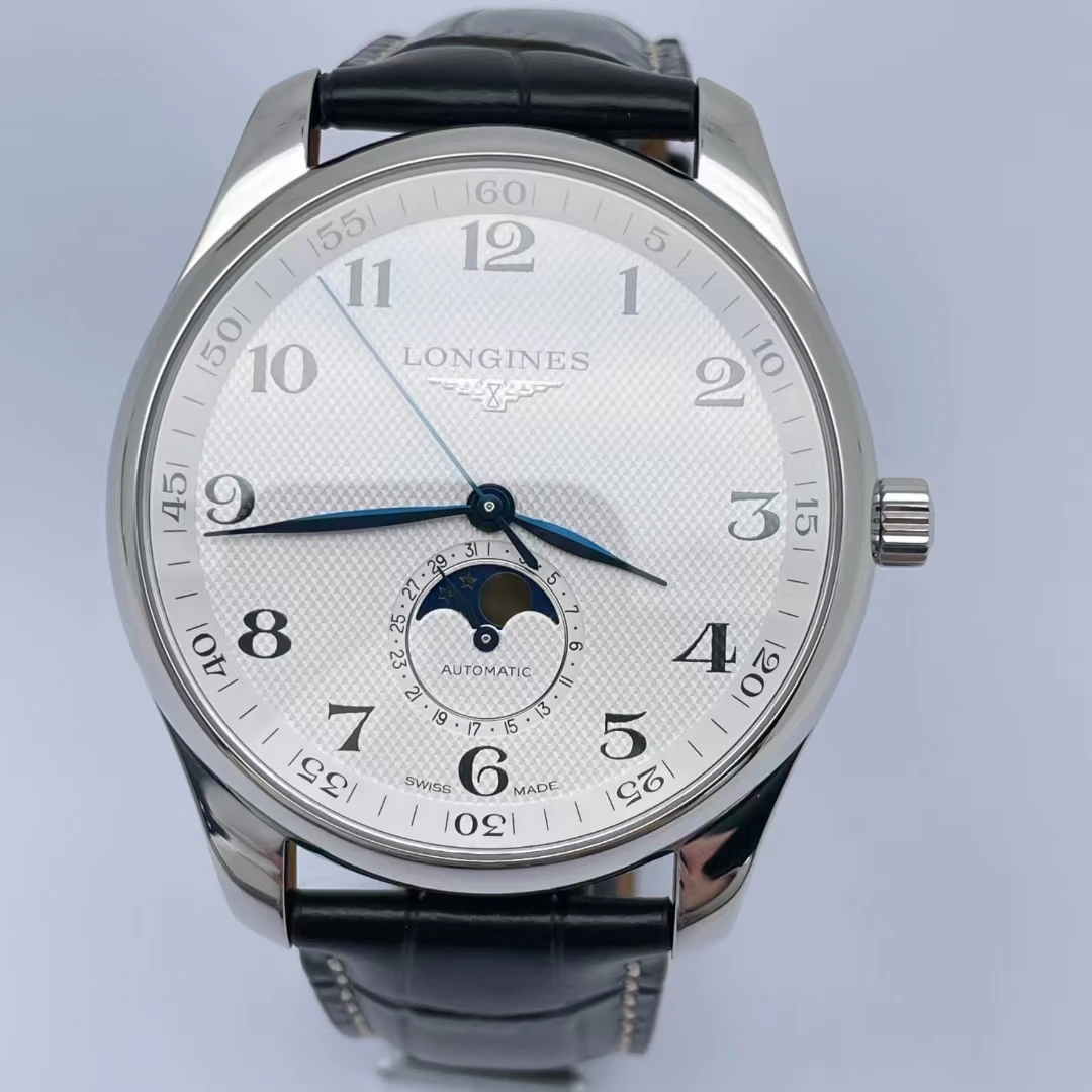 95新 Longines/浪琴 浪琴名匠四针月相L2.919.4.78.3/全套42mm
