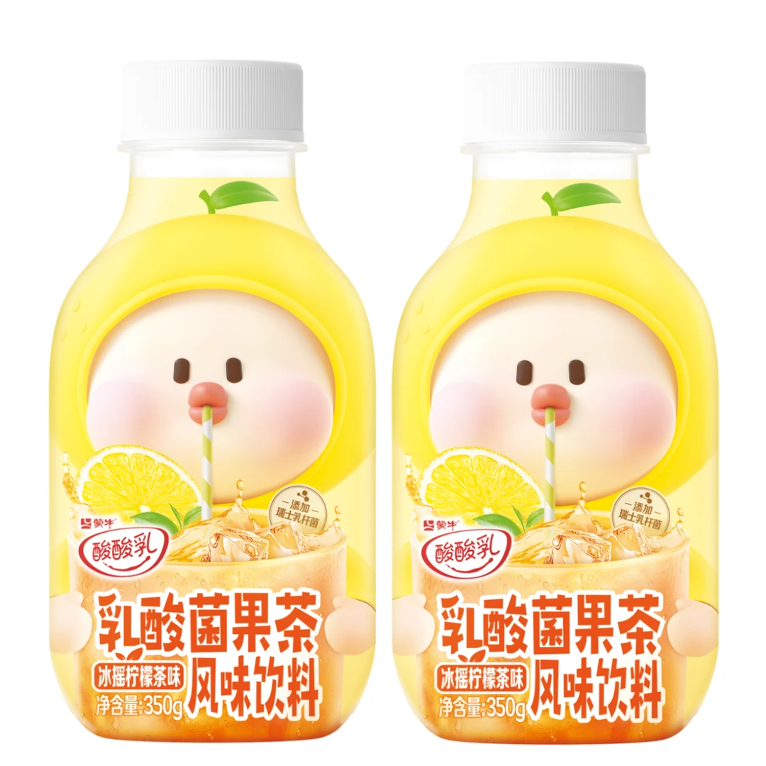 【新品上市】蒙牛酸酸乳冰摇柠檬茶乳酸菌果茶Q萌新品果汁茶350g