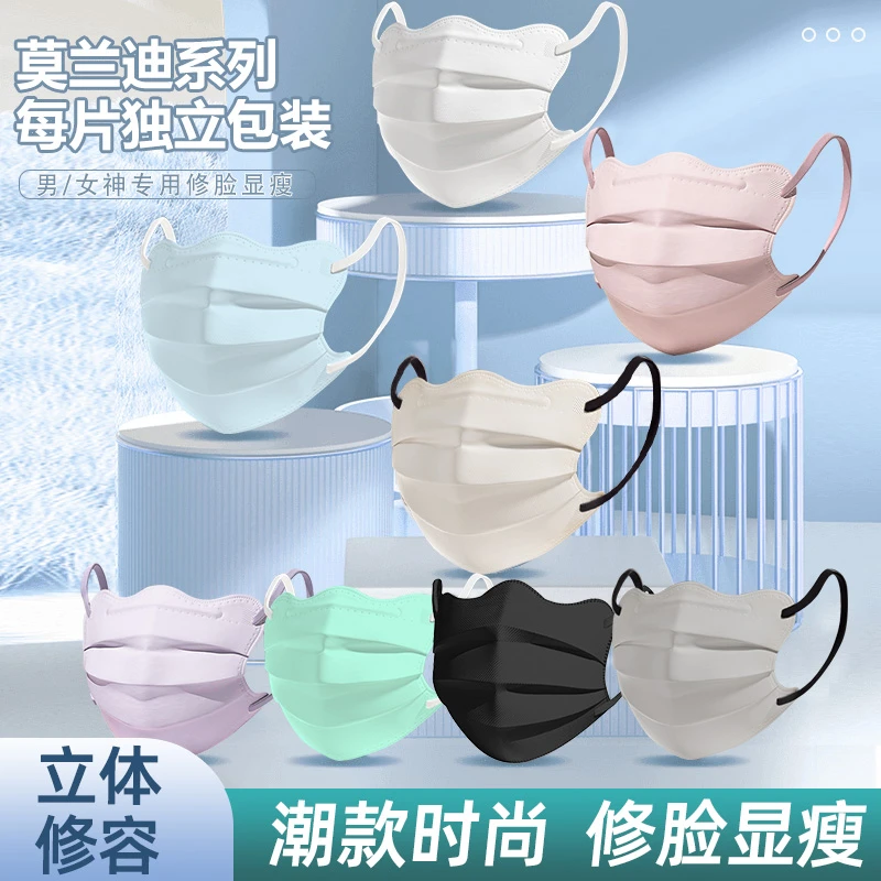 网红【独立包装】时尚护眼角透气一次性网红潮流高颜值少女防护口罩