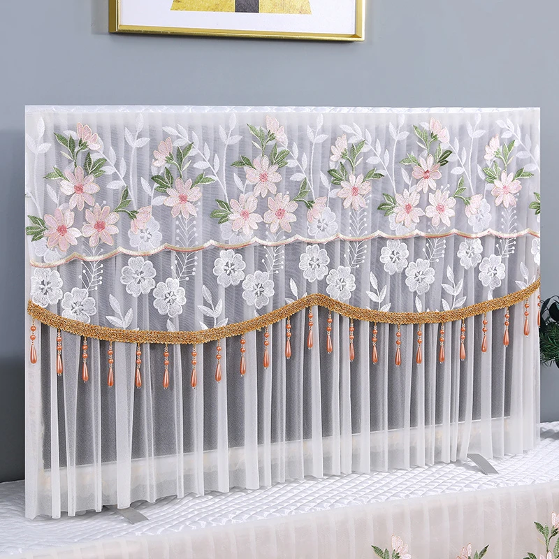 电视机防尘罩液晶电视机罩套套罩65寸75开机不取盖巾电视柜桌布