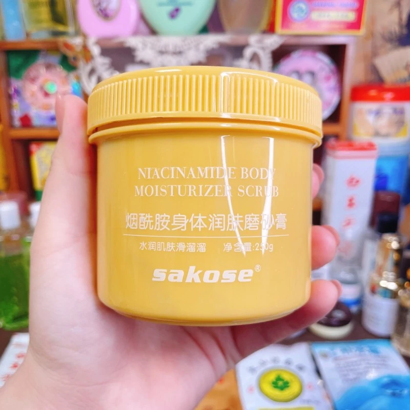烟酰胺身体润肤磨砂膏250g 烟酰胺身体润肤磨砂膏去角质