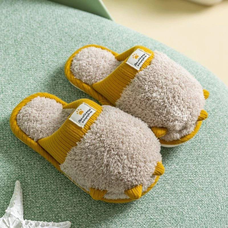 儿童棉拖鞋秋冬男童女童家居室内防滑毛绒保暖可爱毛毛宝宝拖鞋冬