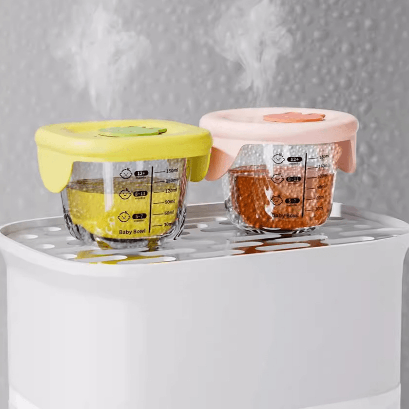 辅食盒辅食碗儿童耐高温玻璃可微波冷冻保鲜可蒸煮蛋羹碗婴儿专用