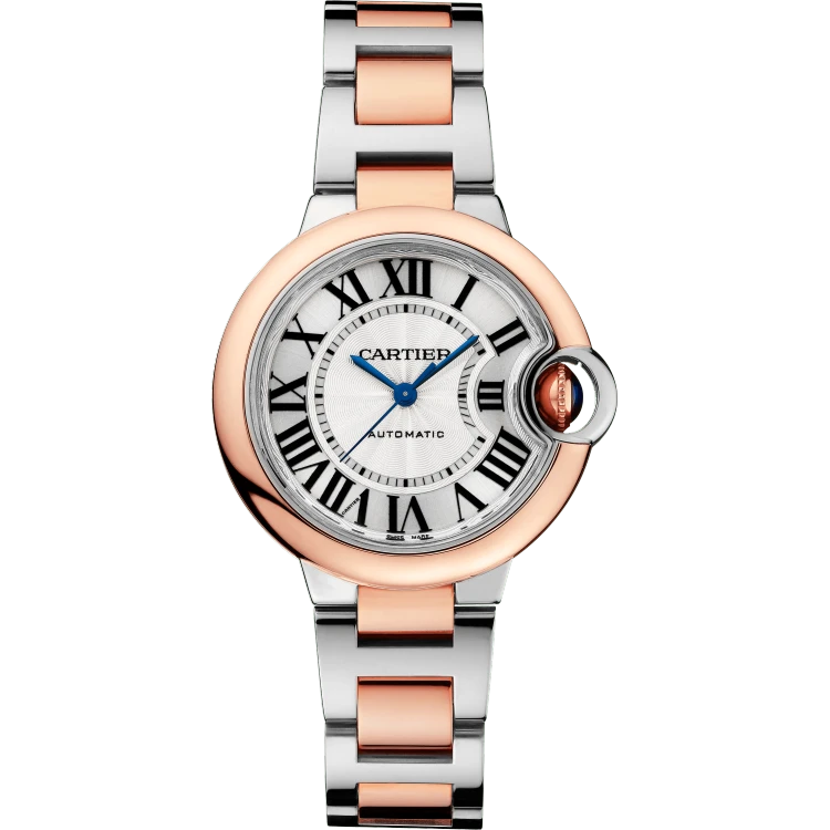 99新 Cartier/卡地亚 蓝气球W2BB0032/间金机械33mm/