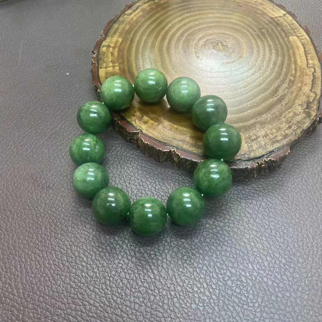 【天然和田玉碧玉】精美卡18手串/百搭/时尚/男女同款