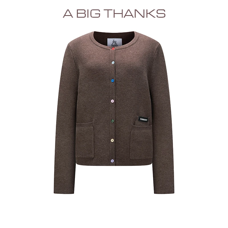 A BIG THANKS 圆领纽扣开衫 ABT2022472