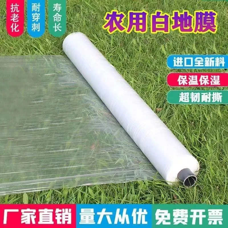 白色地膜拱棚薄膜透明加厚塑料薄膜大棚蔬菜保温农用保湿种地育苗