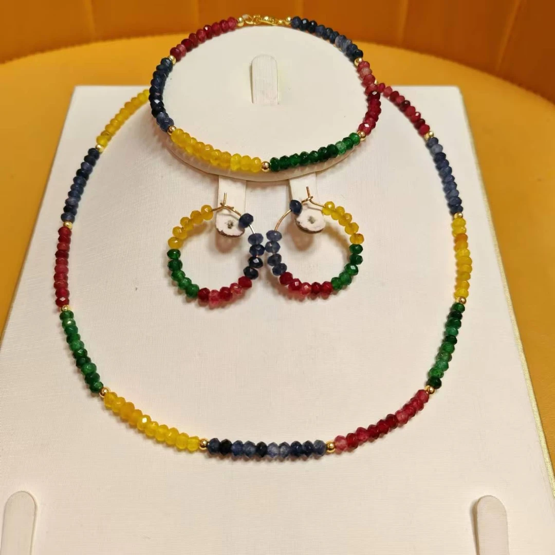 铜合金仿水晶项链 诗美恋 تاش يۇرۇشلىك手工气质时尚百搭编织小众