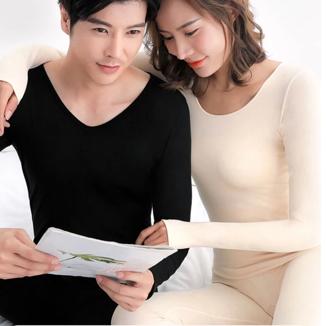 女士保暖内衣套装防寒秋衣秋裤无痕睡衣秋冬薄款打底棉衣紧身发热