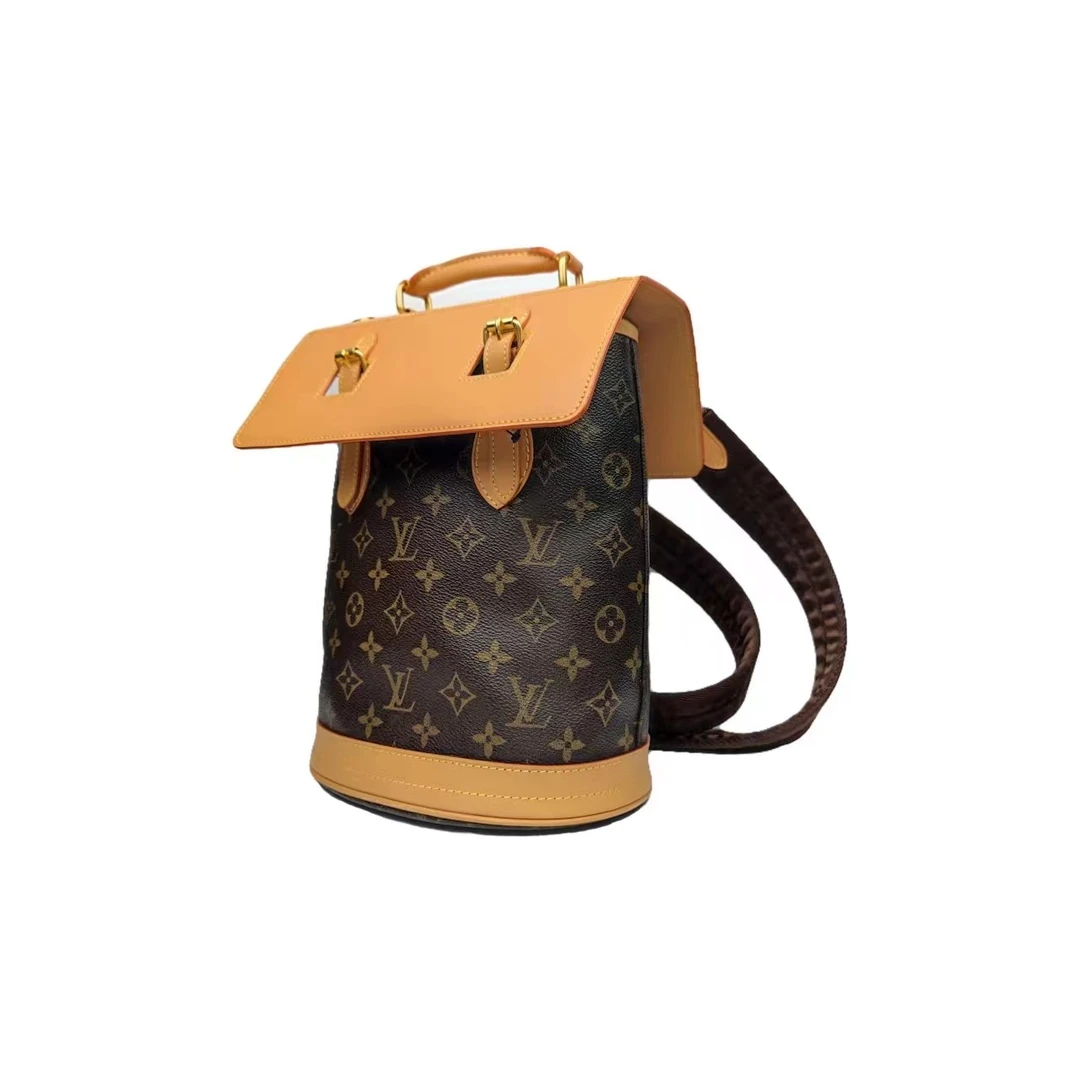 95新 LouisVuitton/路易威登 米布/LV/老花小水桶/植鞣革换新