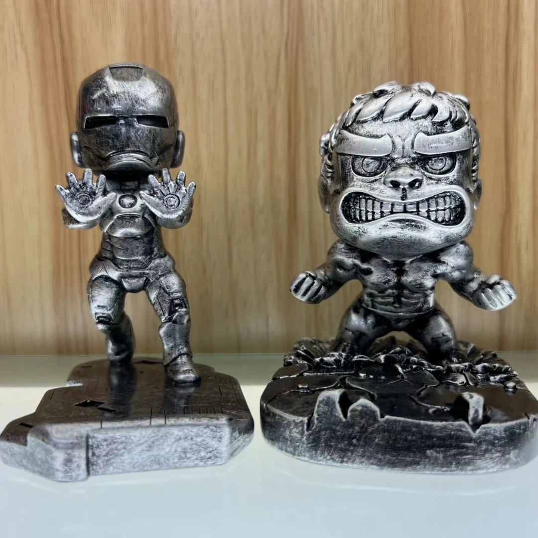 树脂Q版钢铁侠绿巨人手机平板立体桌面支架手办模型摆件