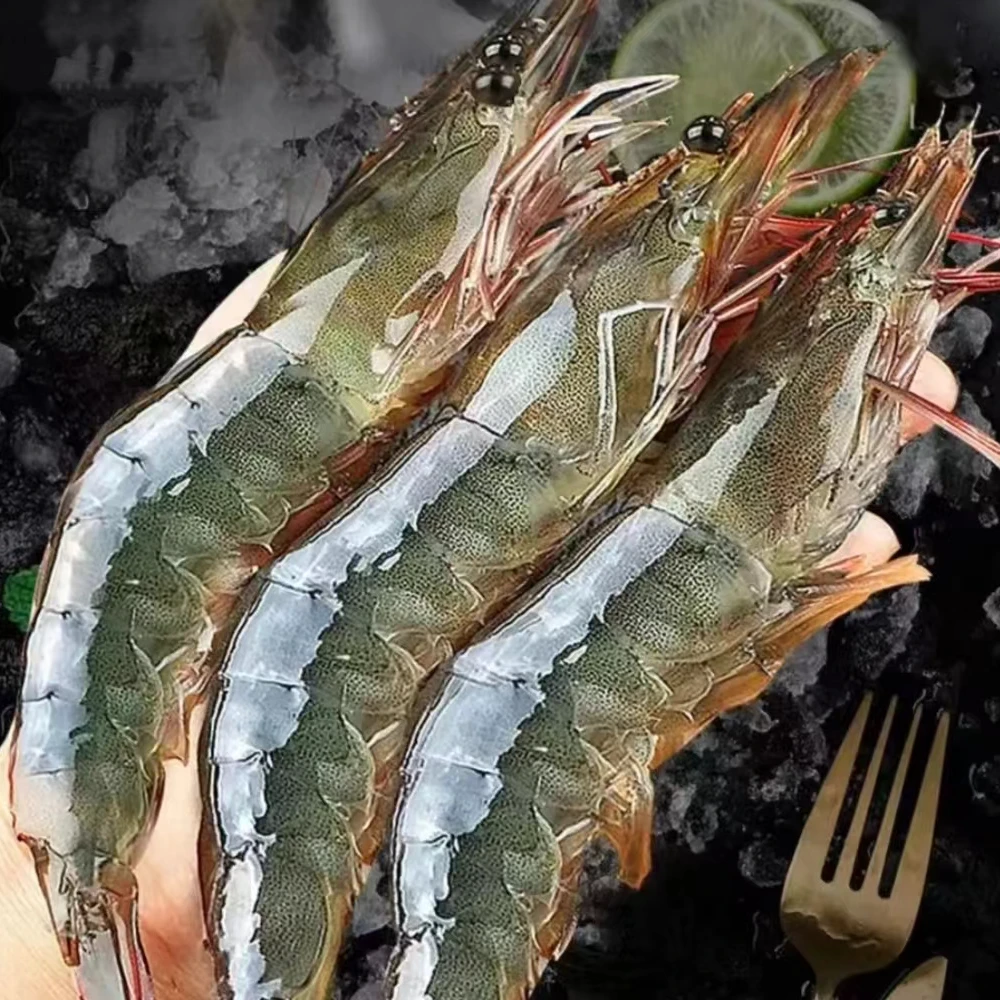 【海宝专属】盐冻大虾南美白虾海鲜冷冻虾30/40规格3斤顺丰包邮