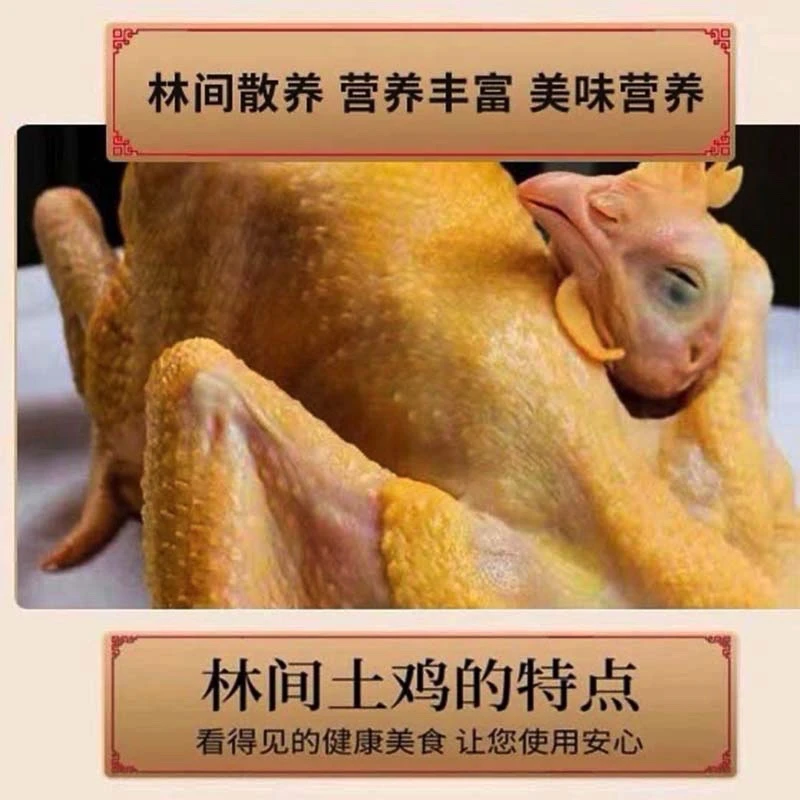 【江浙沪皖顺丰冷链包邮】食行优选&渡鼎散养冷鲜生态竹林鸡2只/盒