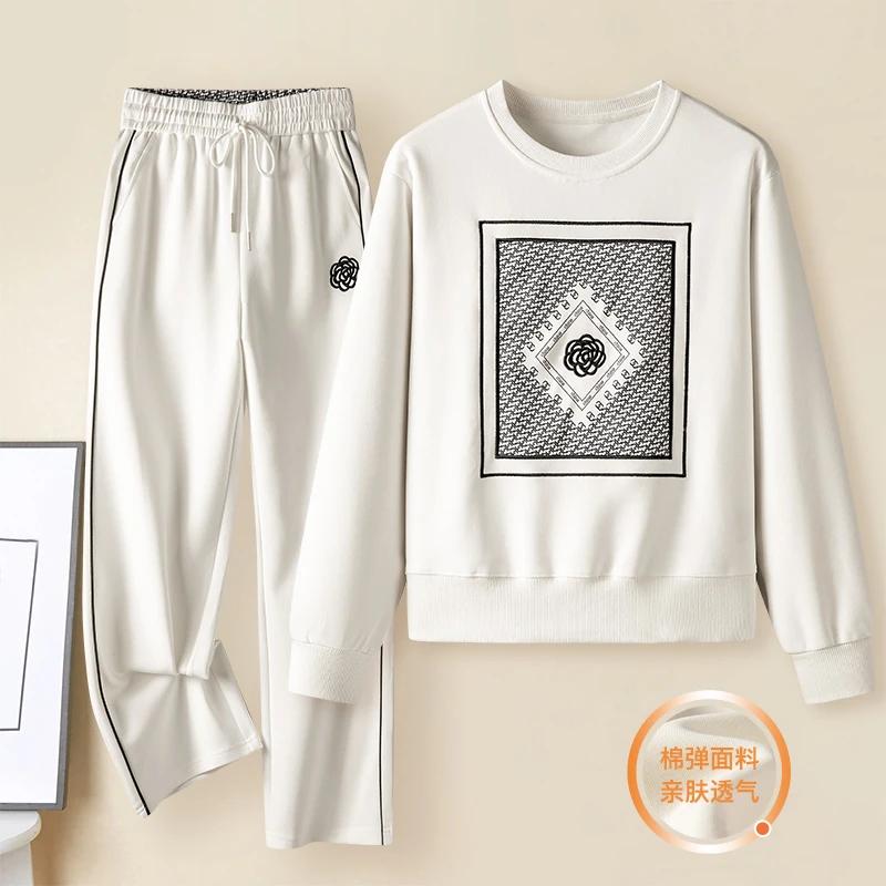 休闲运动套装圆领卫衣运动裤Y23C0100803
