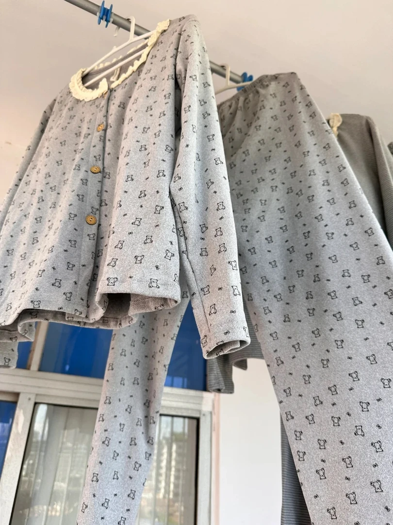 韩版ins甜美可爱卡通德绒保暖睡衣女秋冬新款少女长袖长裤家居服