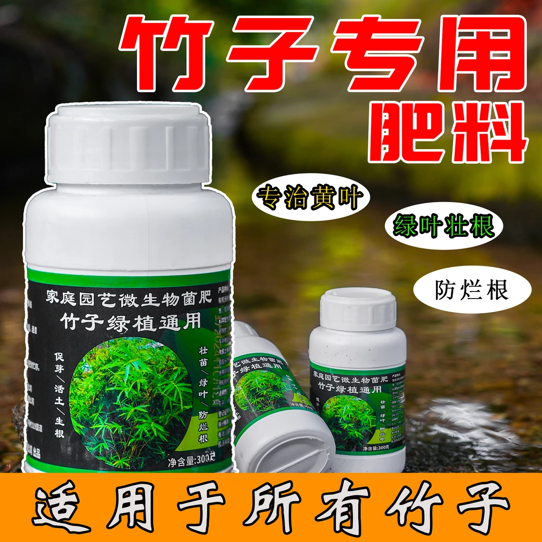 竹子专用肥料米竹观音竹盆景花卉绿植活性有机水溶微生物颗粒菌肥