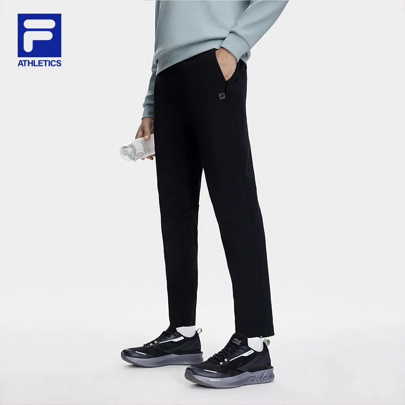 FILA斐乐运动裤长裤男子秋季百搭时尚针织休闲裤子A11M341613F