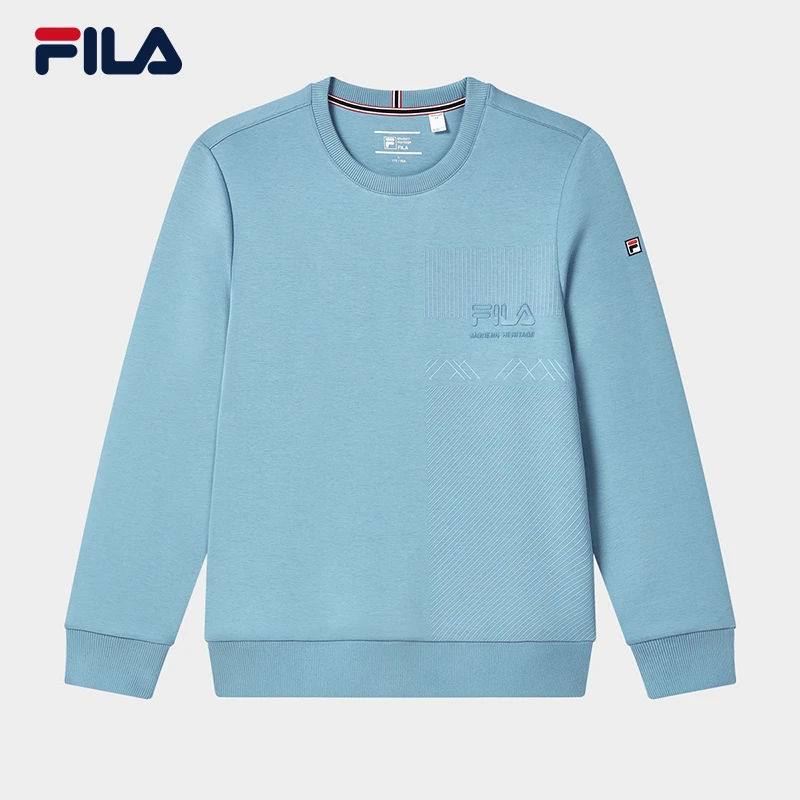 FILA【生活/套头/春秋】张艺兴同款瘦袖针织套头衫男 F11M311210F
