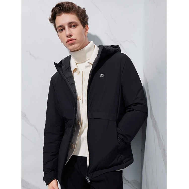 Fila/斐乐男子【轻商务羽绒】冬季休闲连帽防风羽绒服F51M247918F