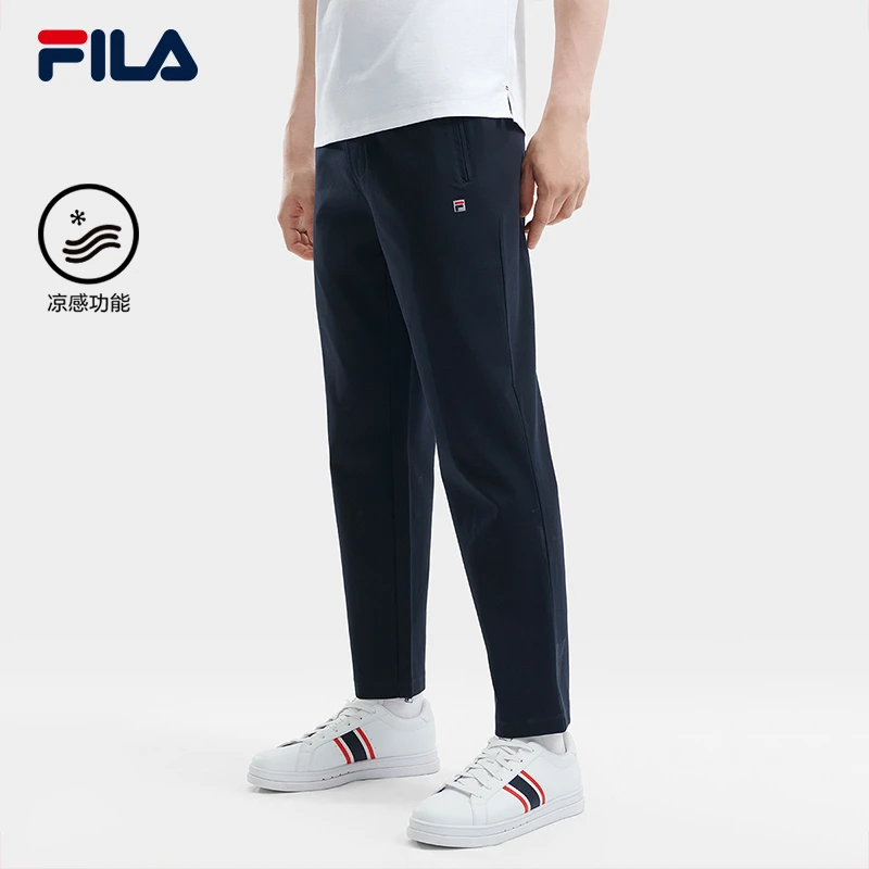FILA/斐乐运动裤男士夏季凉感舒适休闲裤商务针织长裤F11M421604F