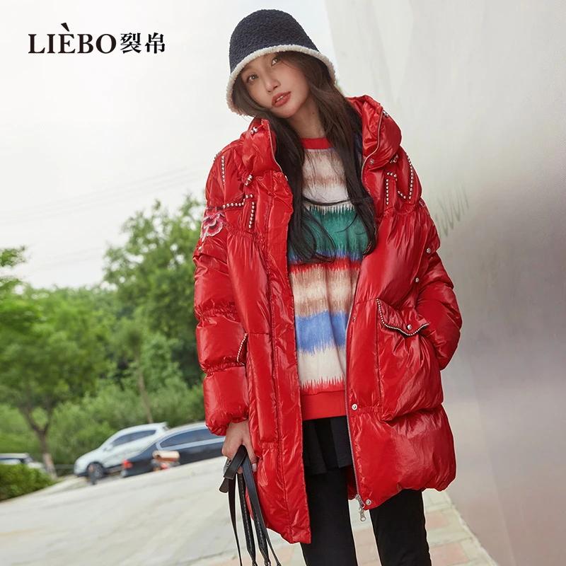 裂帛2024秋冬新款绣花羽绒服51EO0309