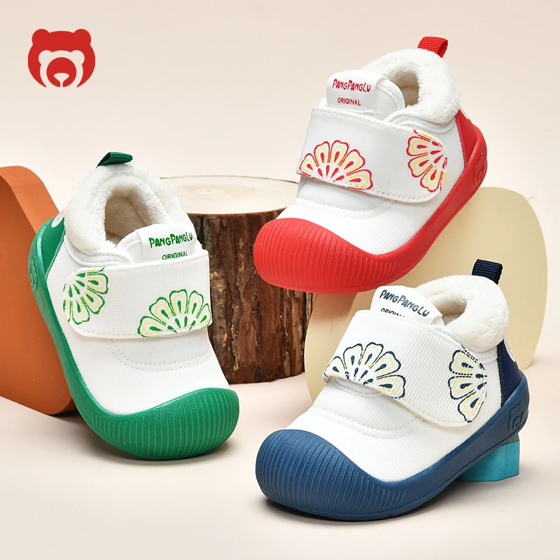 学步鞋男宝宝0-1-3岁2秋冬婴幼儿鞋子女宝宝软底防滑加绒加厚棉鞋