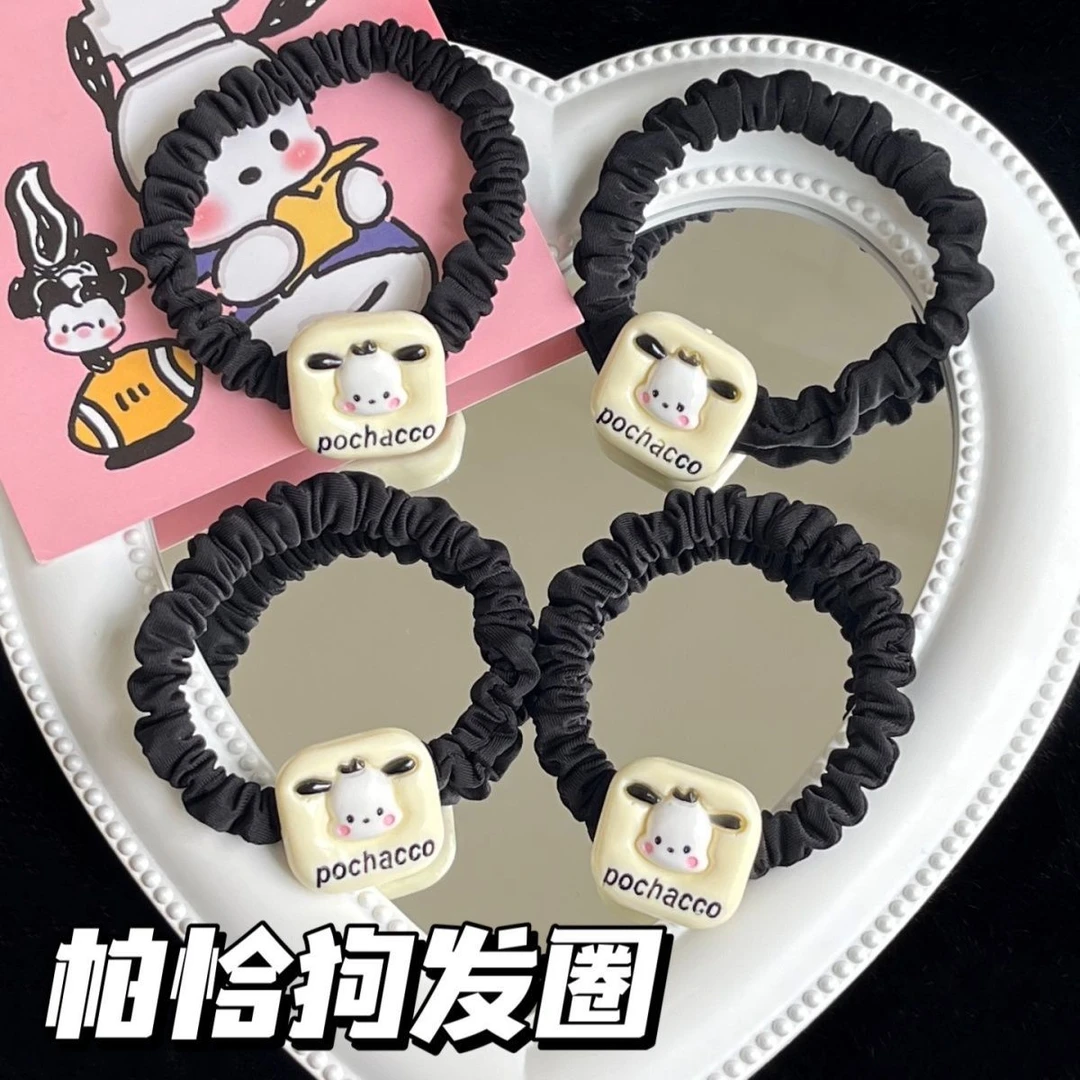 面包块卡通帕恰狗大肠圈ins风可爱发圈甜美少女发绳送男友小皮筋