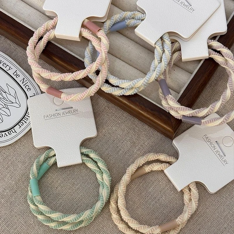 ins冷淡头绳渐变基础皮筋加粗发绳高弹力发圈马尾百搭头发皮圈