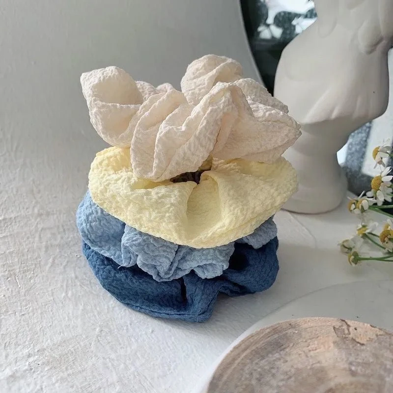 泡芙皮筋猪大肠发圈女丸子头扎头绳学生韩版夏季新款简约肥肠发绳