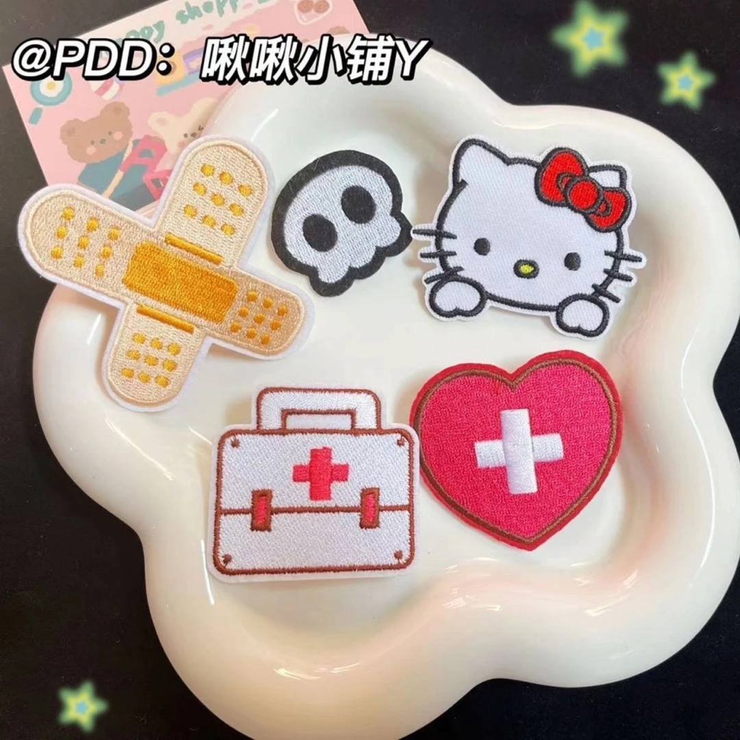 土酷黑甜十字架爱心发夹骷髅头朋克发卡辣妹Y2K原宿酷辣网红橘里