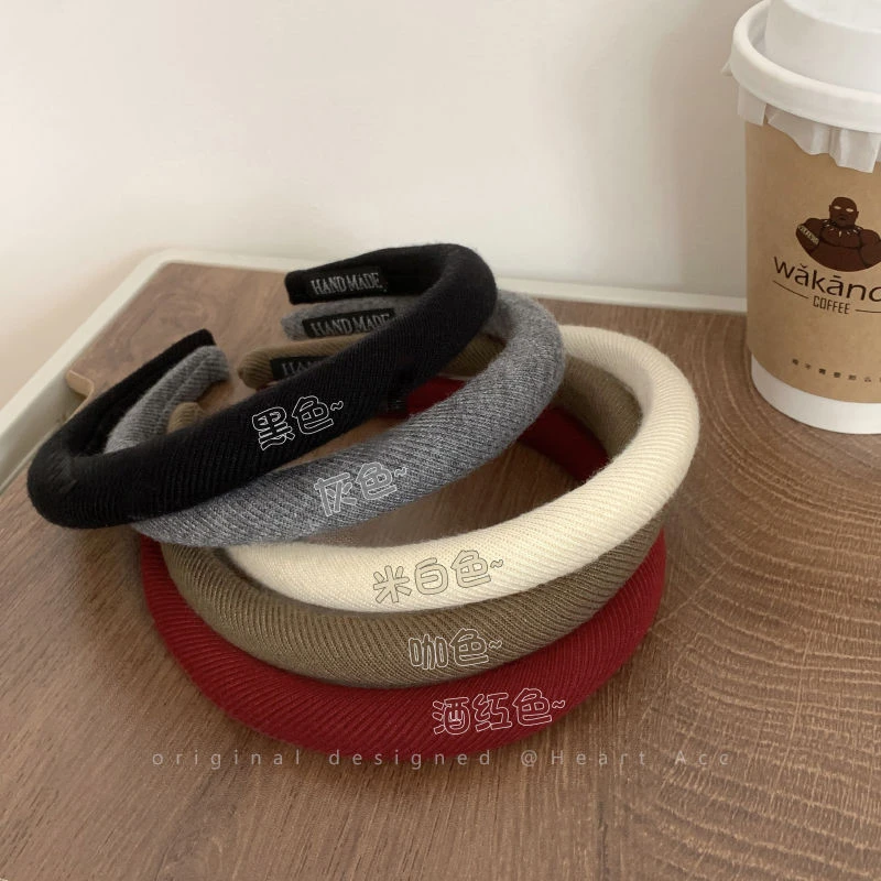 高颅顶白色发箍女秋冬2022年网红新款洗脸发饰法式复古高级感头箍