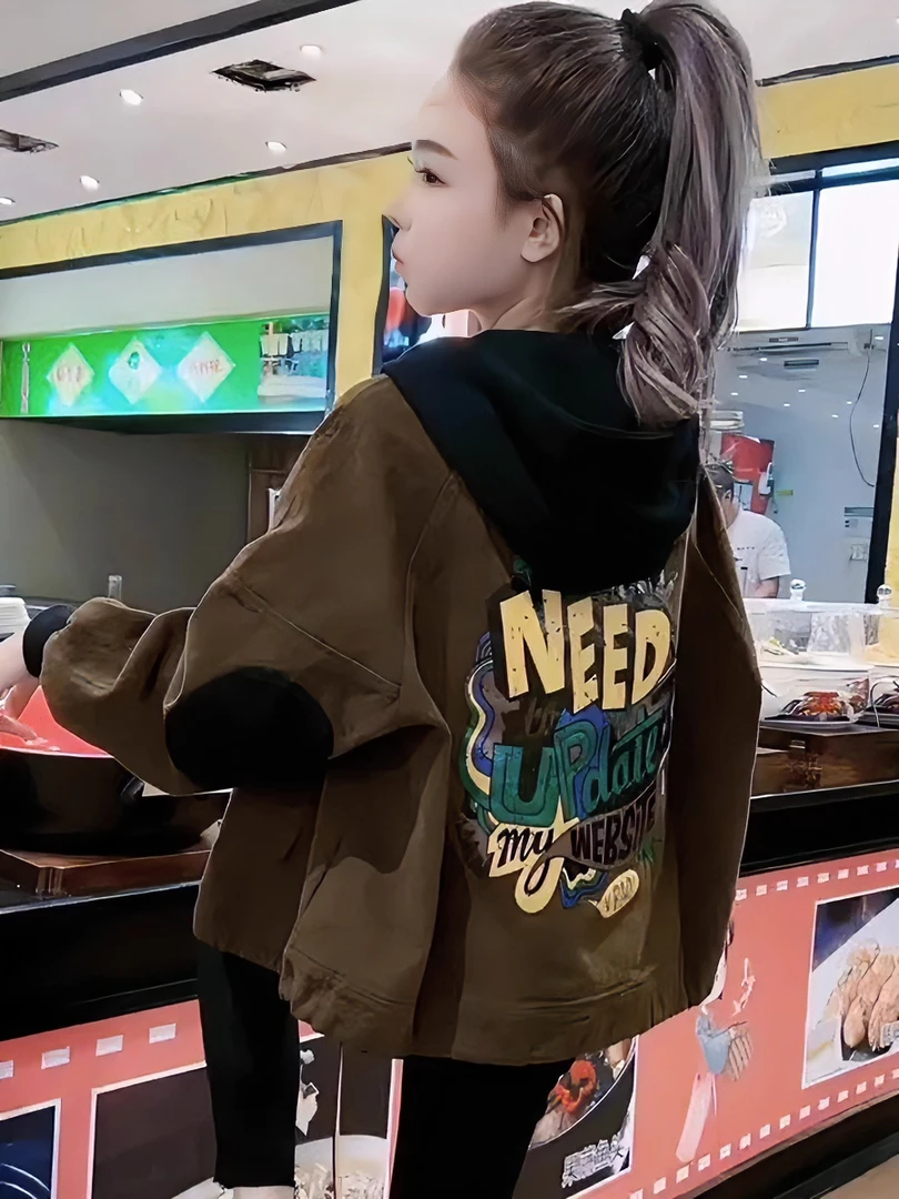 高级感炸街春秋新款宽松加绒外套女装韩版休闲夹克棒球服牛仔上衣