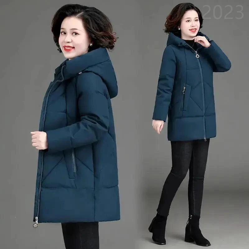 冬季冬装外套2023新款中老年羽绒服女秋冬奶奶羽绒服韩版大小个子