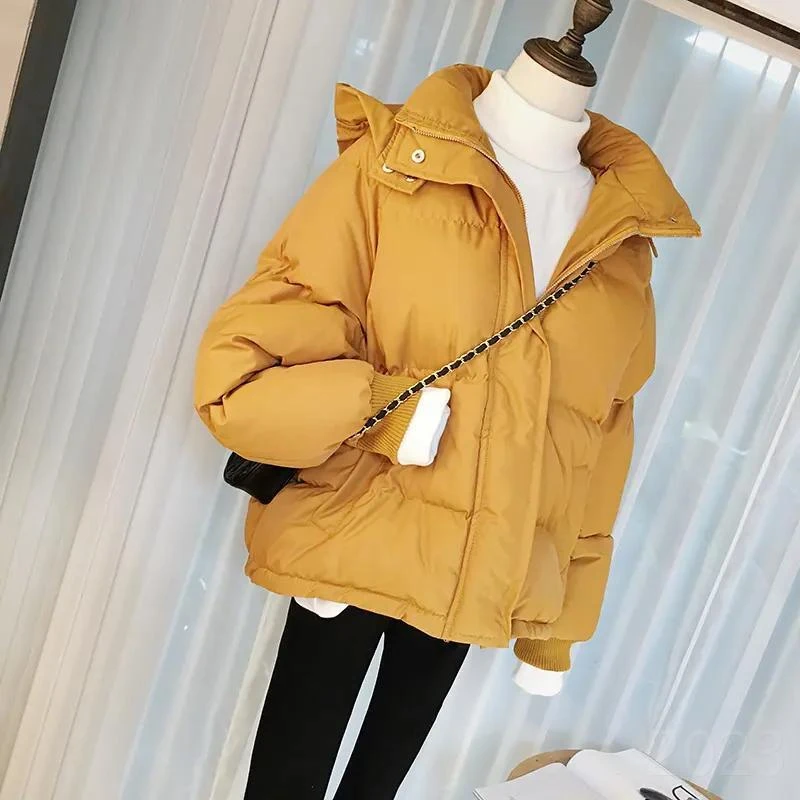 新款冬季羽绒服服2023新款韩版宽松面包服女冬装外套短款棉袄加