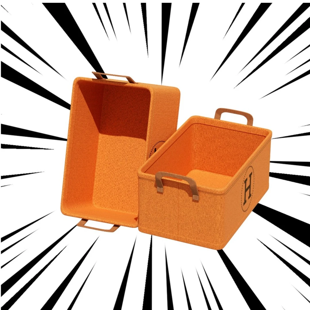 收纳箱爱马橙内衣物裤子收纳盒大容量可折叠储物筐收纳神器抽屉式