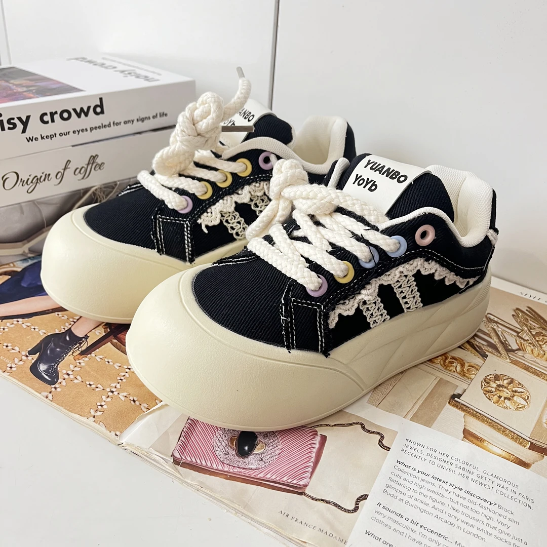 路珈小镇  1719四季款牛仔布帆布鞋学生运动韩版百搭软底板鞋女