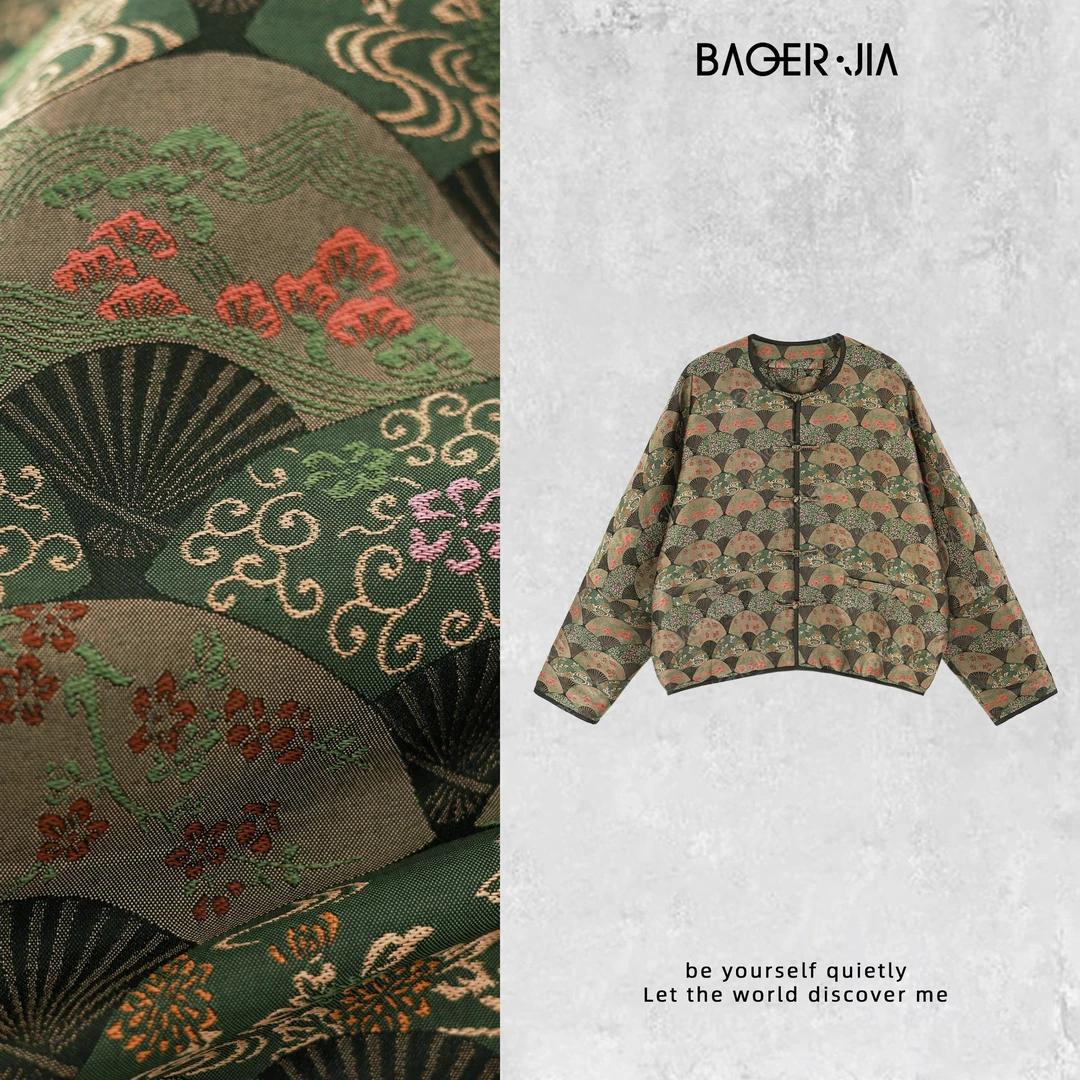 国潮-【如意宝扇】宝儿家含幂BA106324411冬季国风宝扇纹样夹棉外套