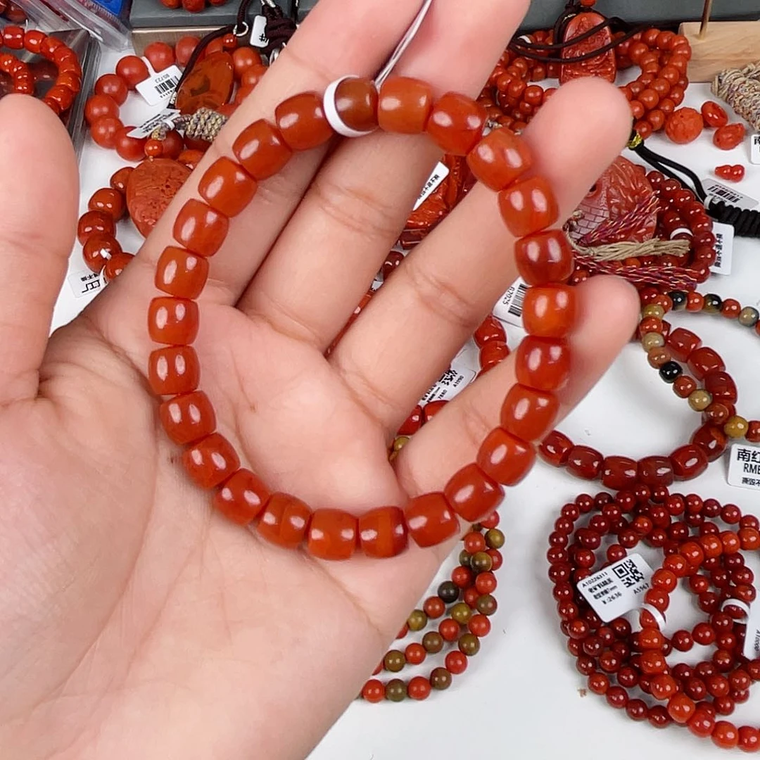 南红玛瑙川料直切8未镶嵌