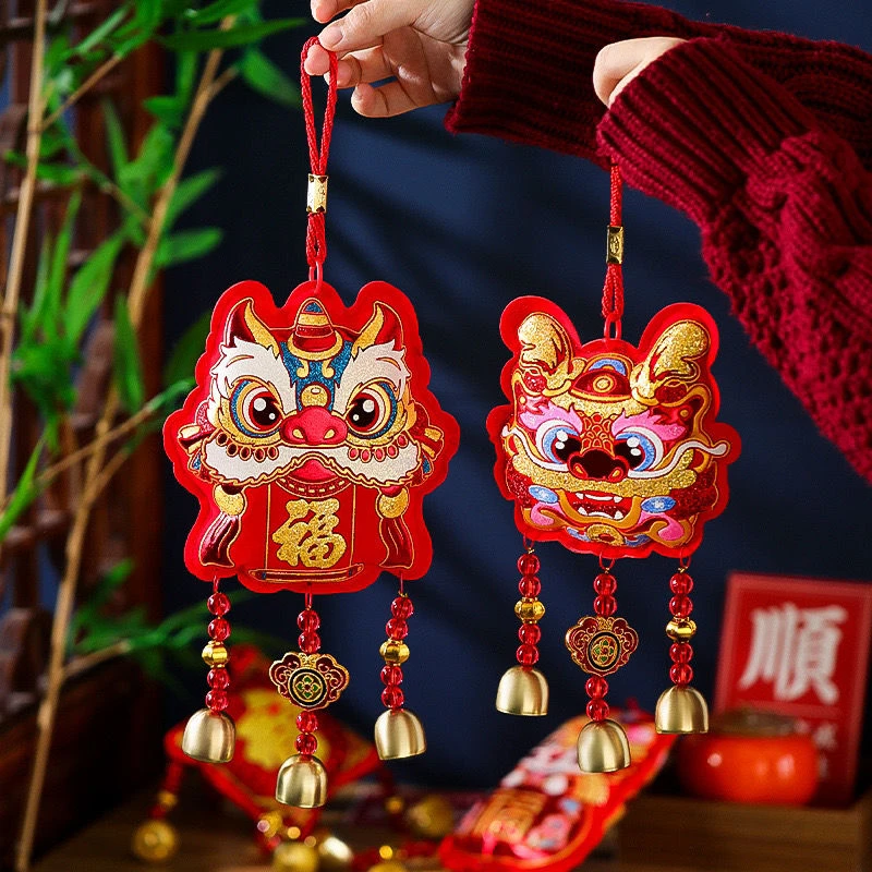 2025蛇年新年春节装饰挂件过年新款客厅场景布置喜庆福字风铃挂饰