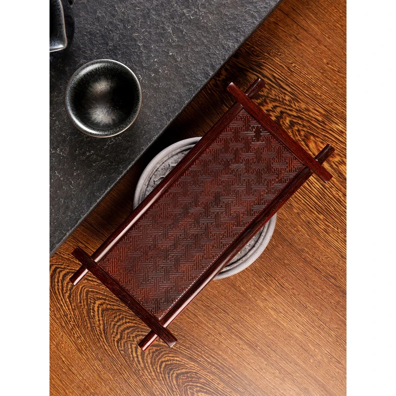 梨香院印度小叶紫檀干泡茶台茶席檀香紫檀茶室文盘高档主人杯垫置