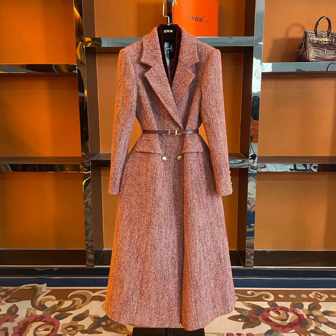 HWW轻奢设计师女装优雅气质高奢修身秋季时尚大衣风衣DHZHJ405974